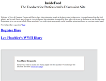 Tablet Screenshot of foodservicerumors.com